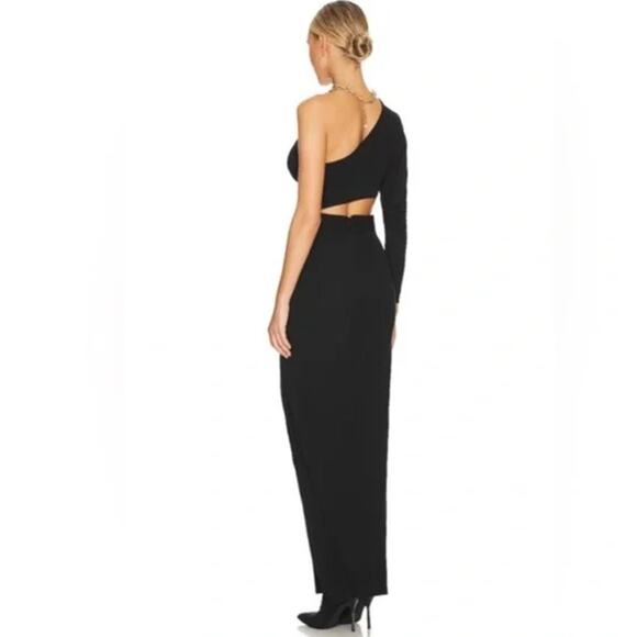 Ronny Kobo Collection Lorina High Slit Maxi Dress Cutout One Shoulder Cocktail - Picture 9 of 10